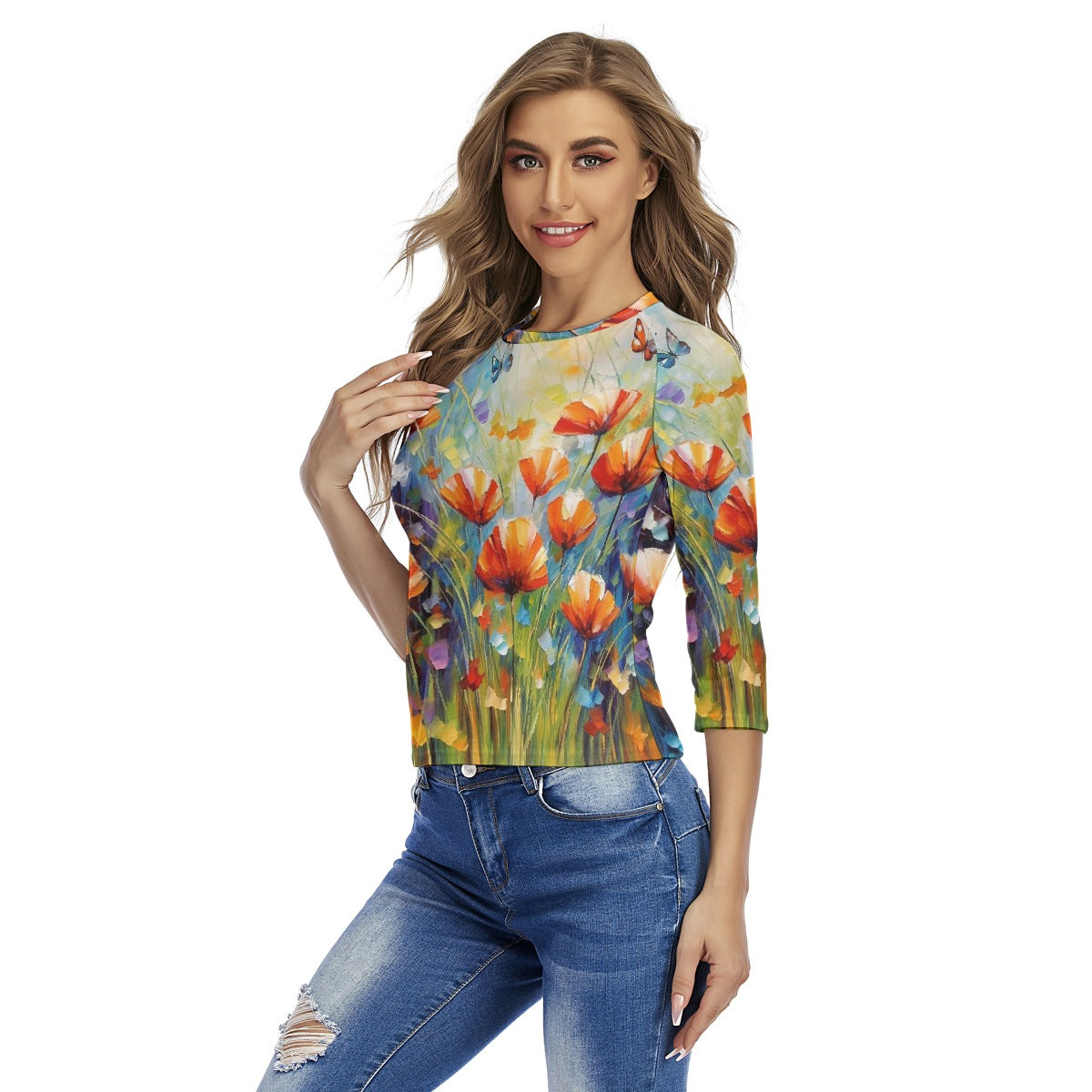 All-Over Print Women's Raglan Sleeves T-shirts