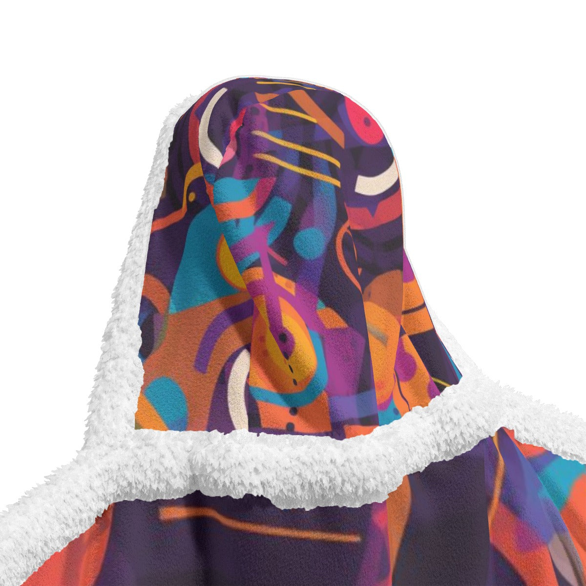 All-Over Print Unisex Wearable Hooded Blanket