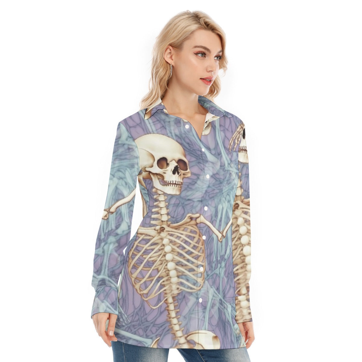 All-Over Print Women's Long Shirt