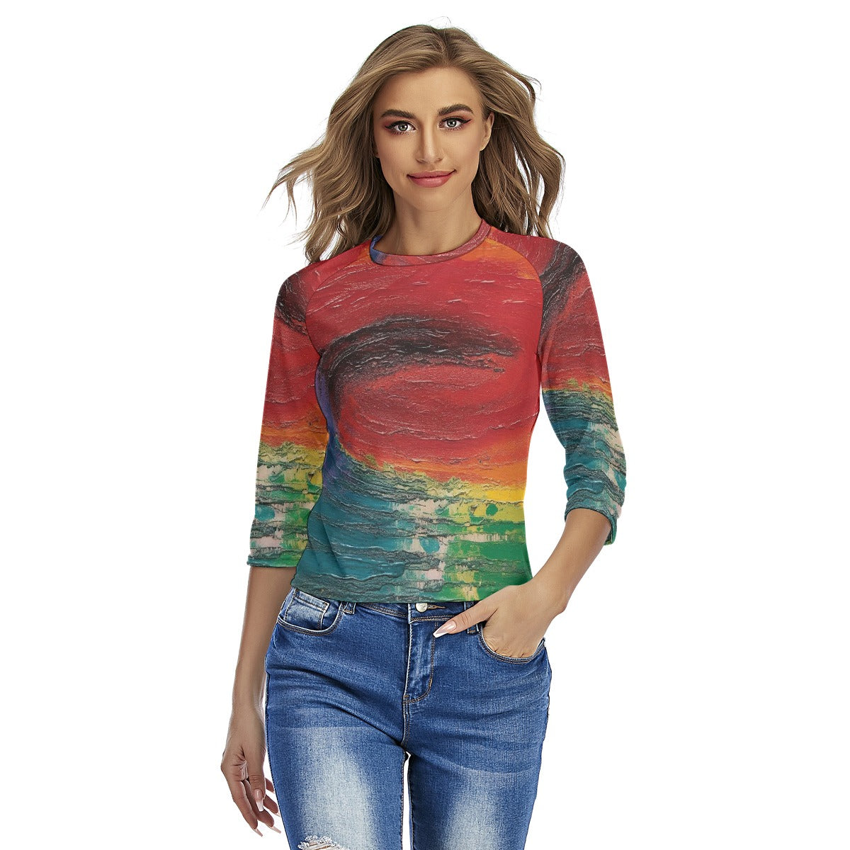 All-Over Print Women's Raglan Sleeves T-shirts