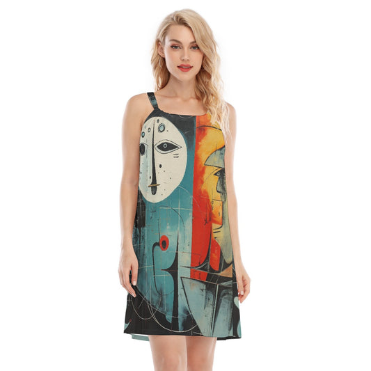 All-Over Print Women's O-neck Cami Dress