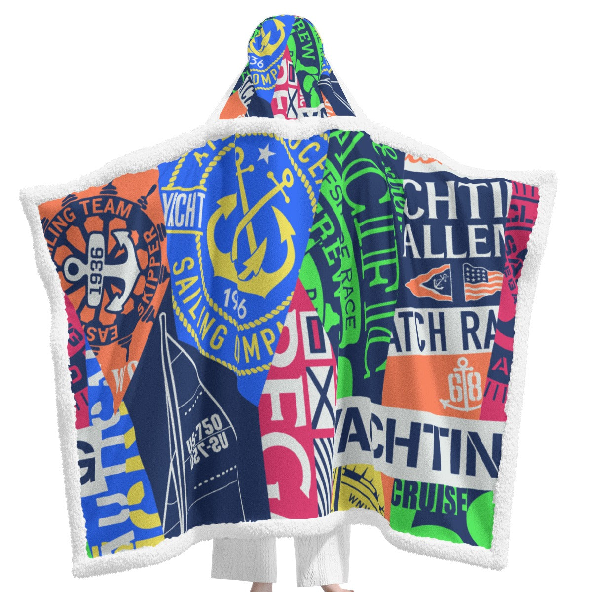 All-Over Print Unisex Wearable Hooded Blanket