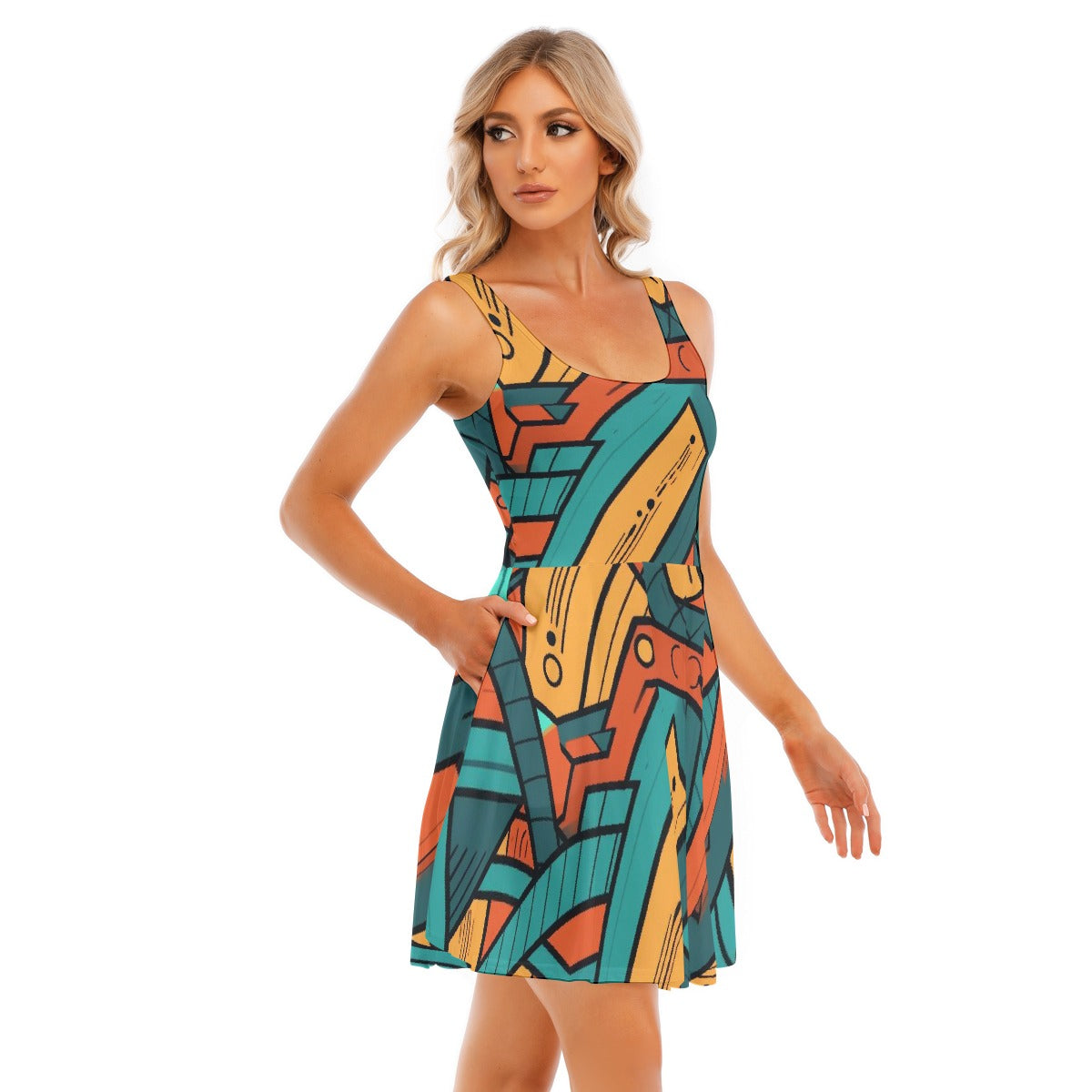 All-Over Print Women's Tank Vest Dress