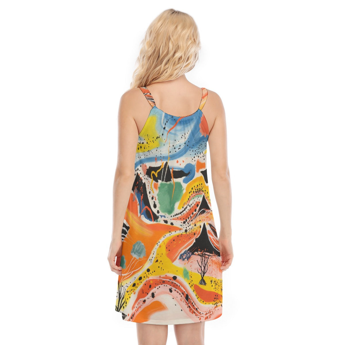 All-Over Print Women's O-neck Cami Dress