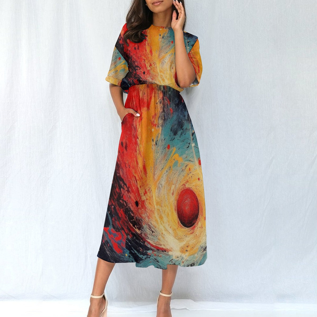 All-Over Print Women's Elastic Waist Dress