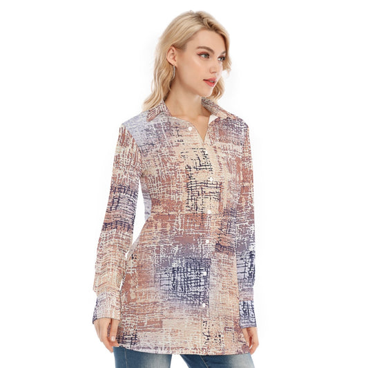 All-Over Print Women's Long Shirt