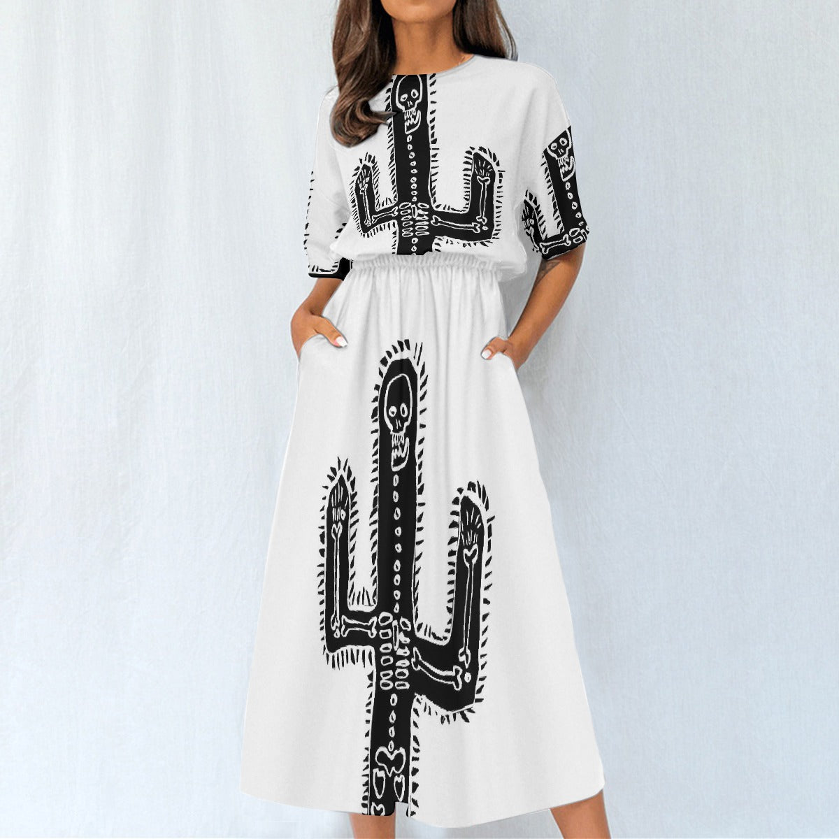 All-Over Print Women's Elastic Waist Dress