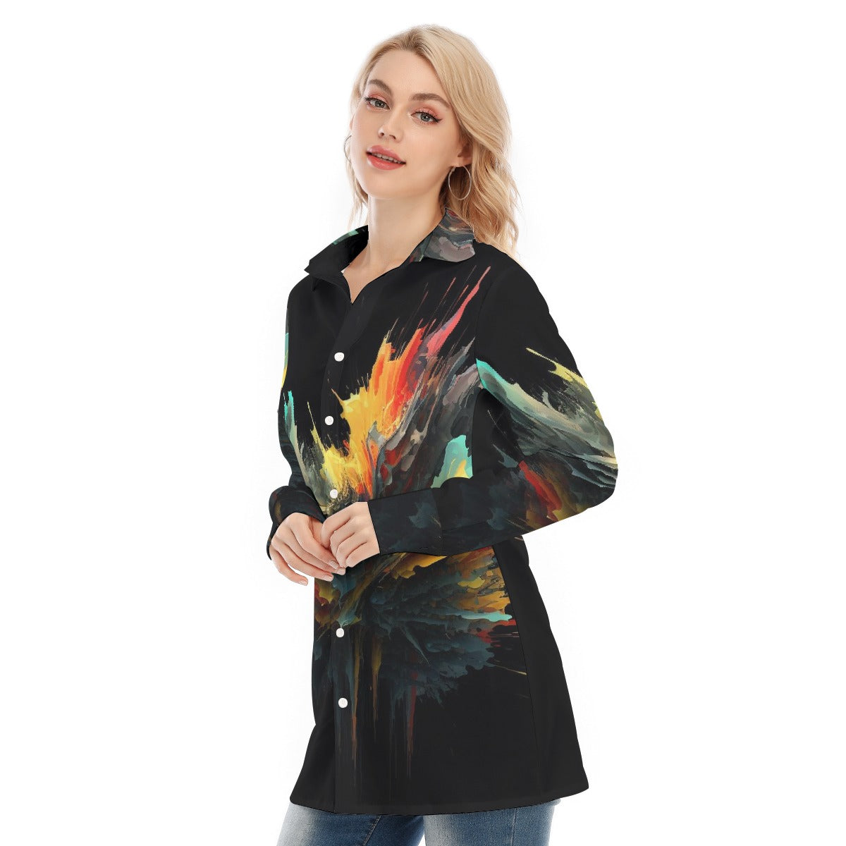 All-Over Print Women's Long Shirt