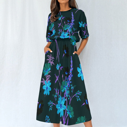 All-Over Print Women's Elastic Waist Dress