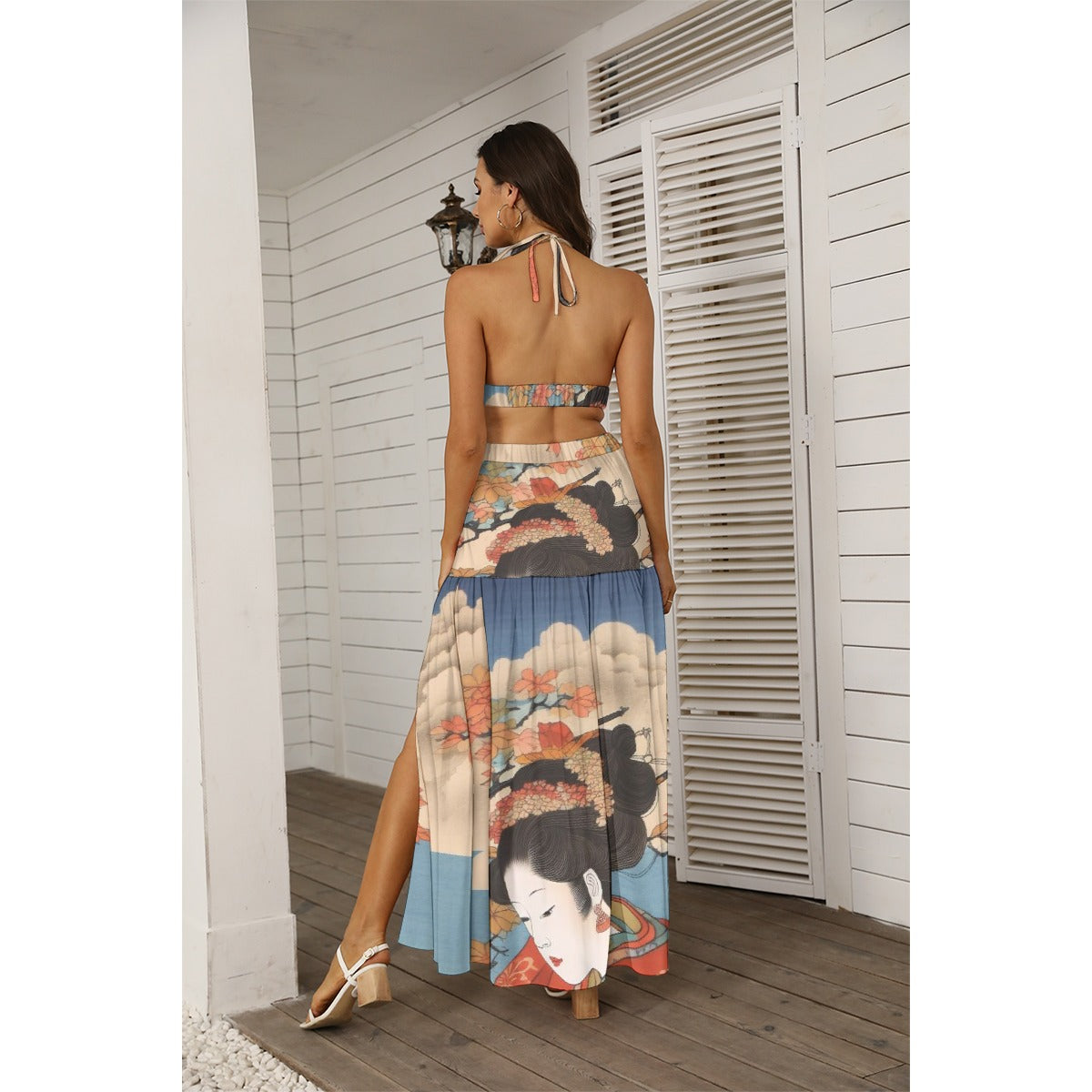 All-Over Print Women's Tie Back Wrap Dress