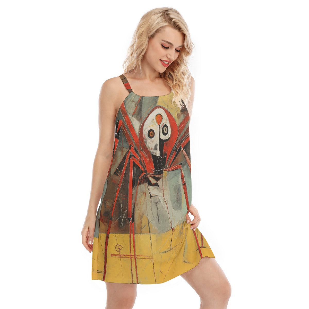 All-Over Print Women's O-neck Cami Dress