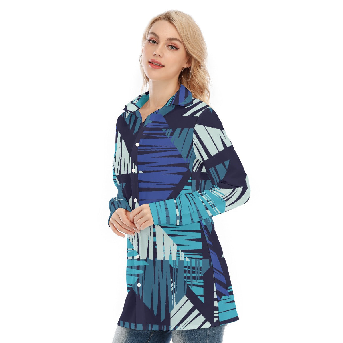 All-Over Print Women's Long Shirt