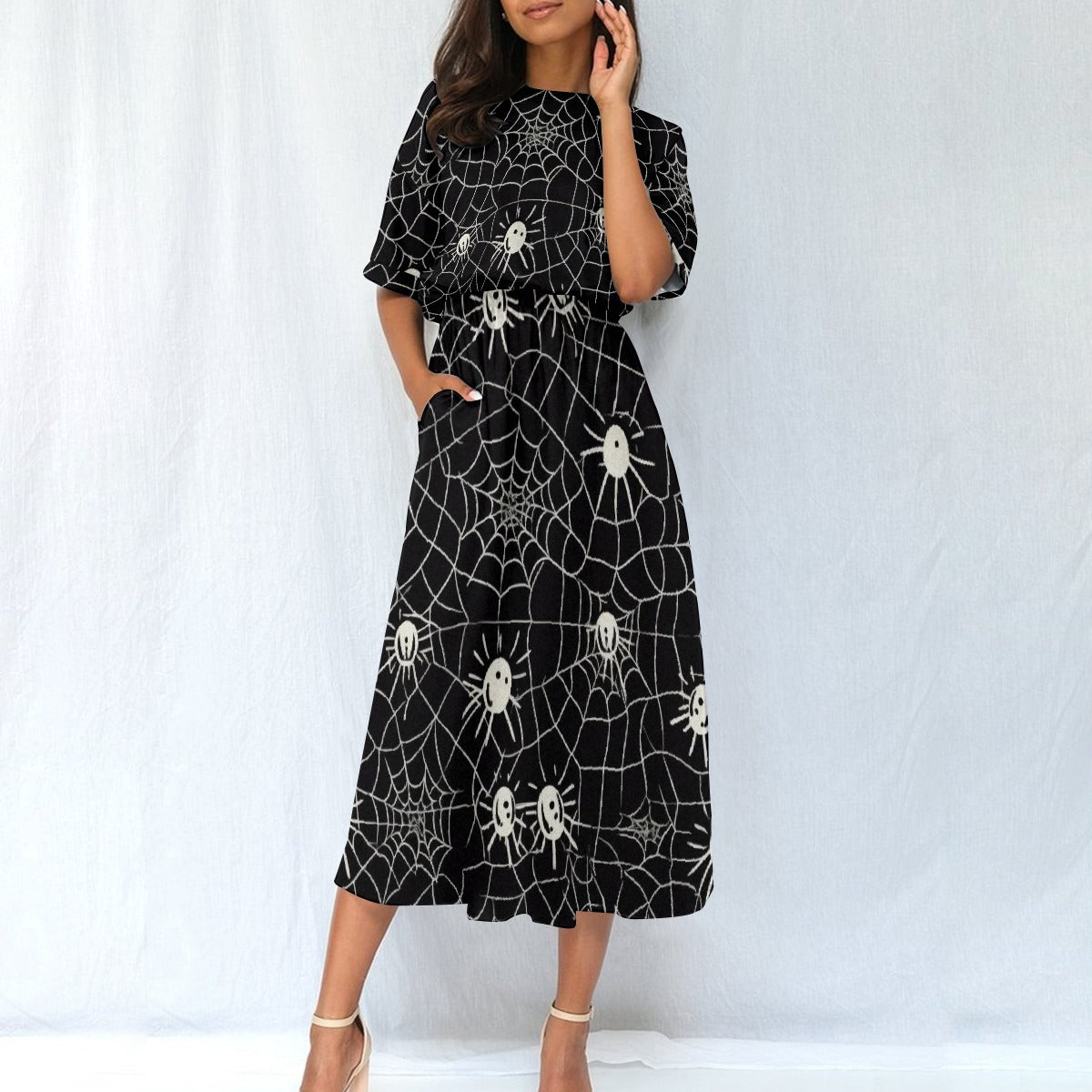 All-Over Print Women's Elastic Waist Dress