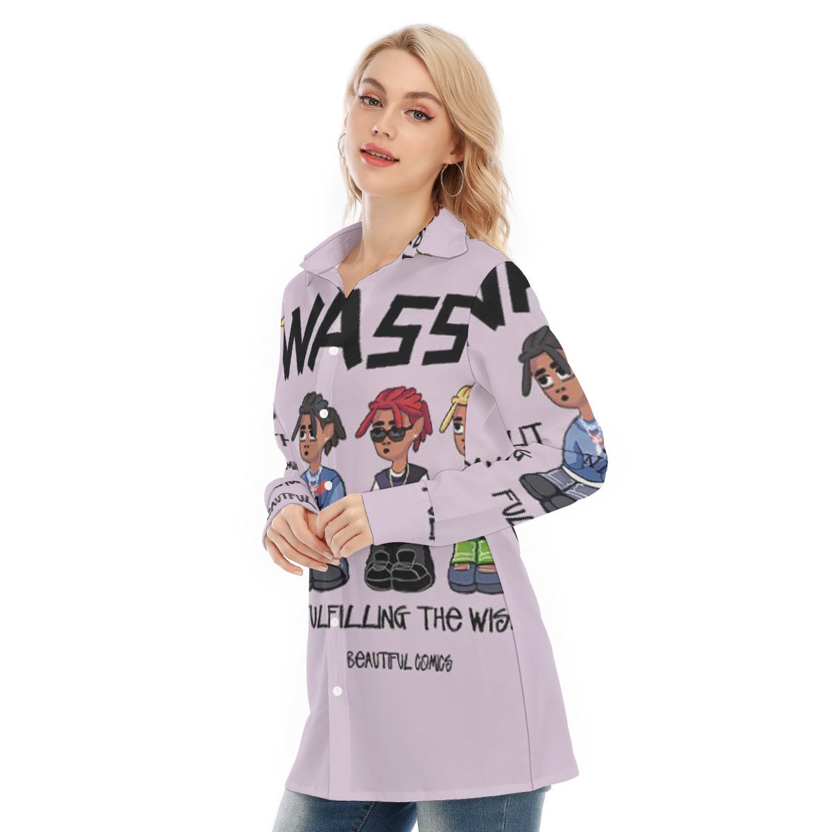 All-Over Print Women's Long Shirt