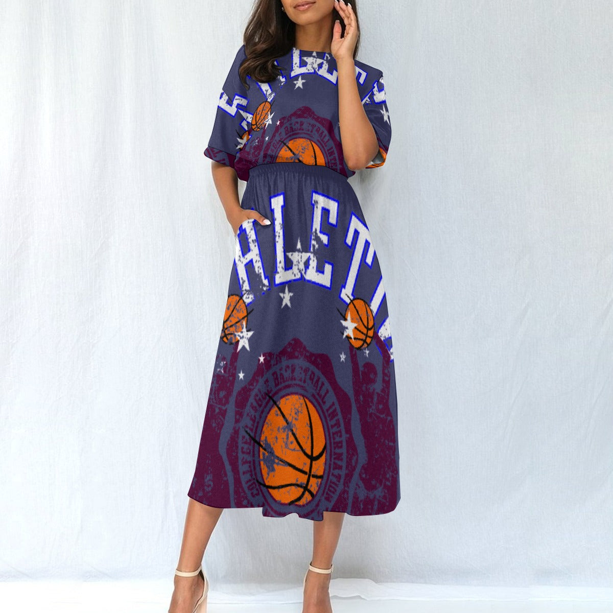 All-Over Print Women's Elastic Waist Dress