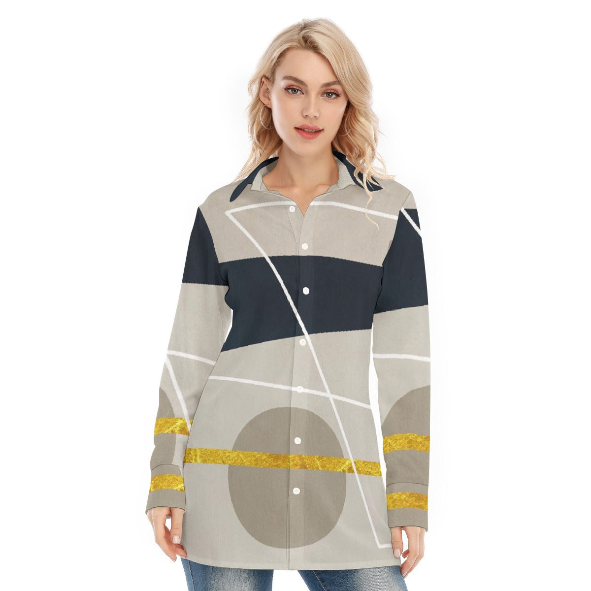 All-Over Print Women's Long Shirt