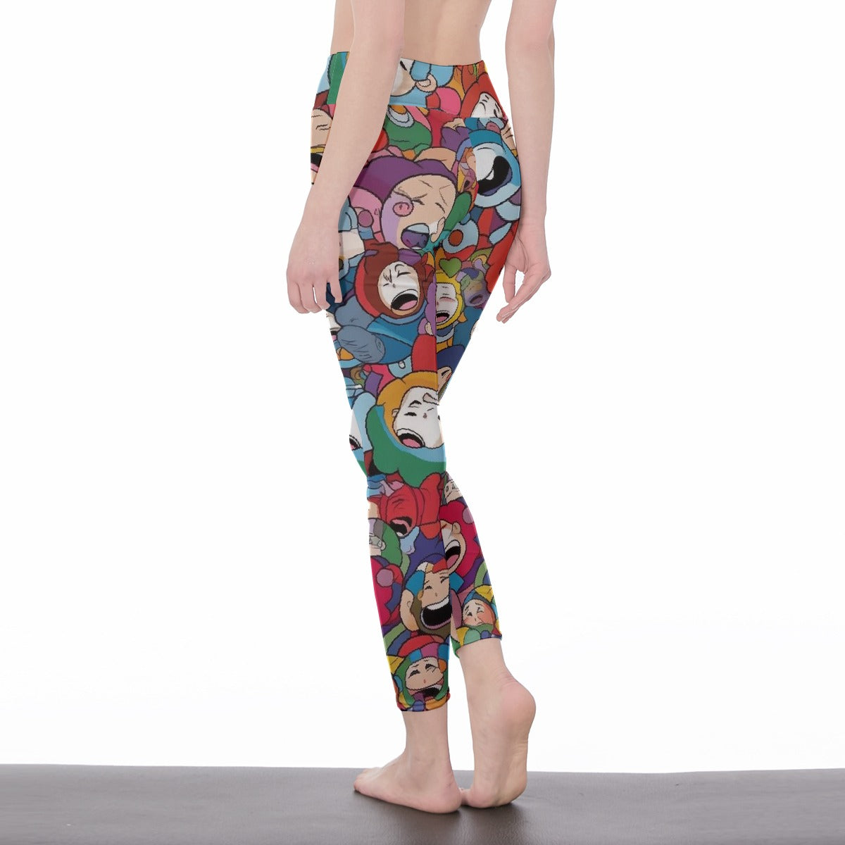 All-Over Print Women's High Waist Leggings | Side Stitch Closure