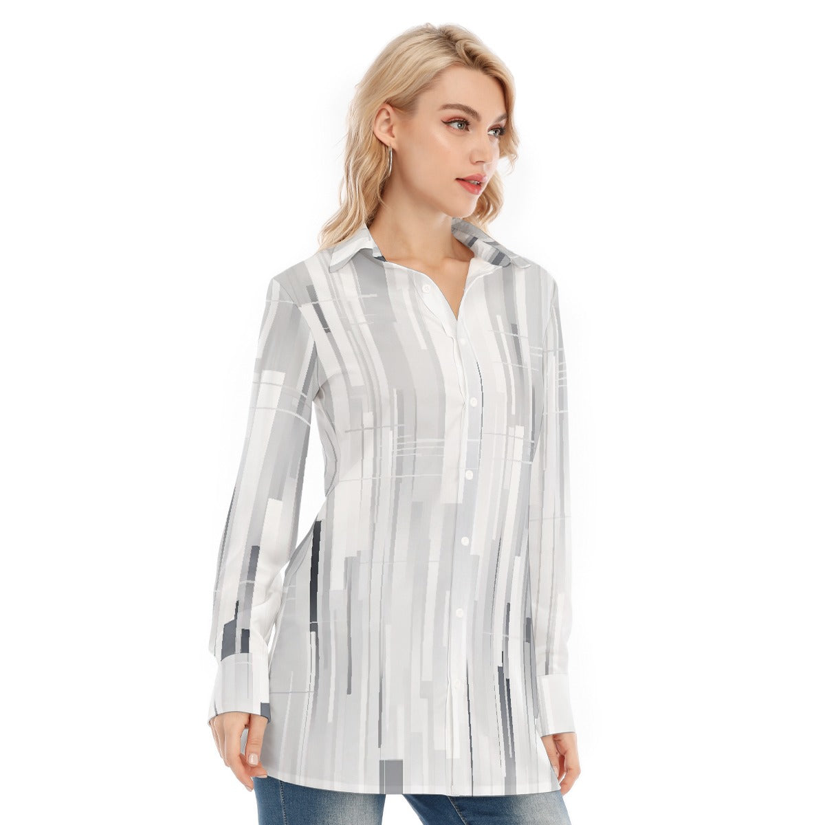 All-Over Print Women's Long Shirt