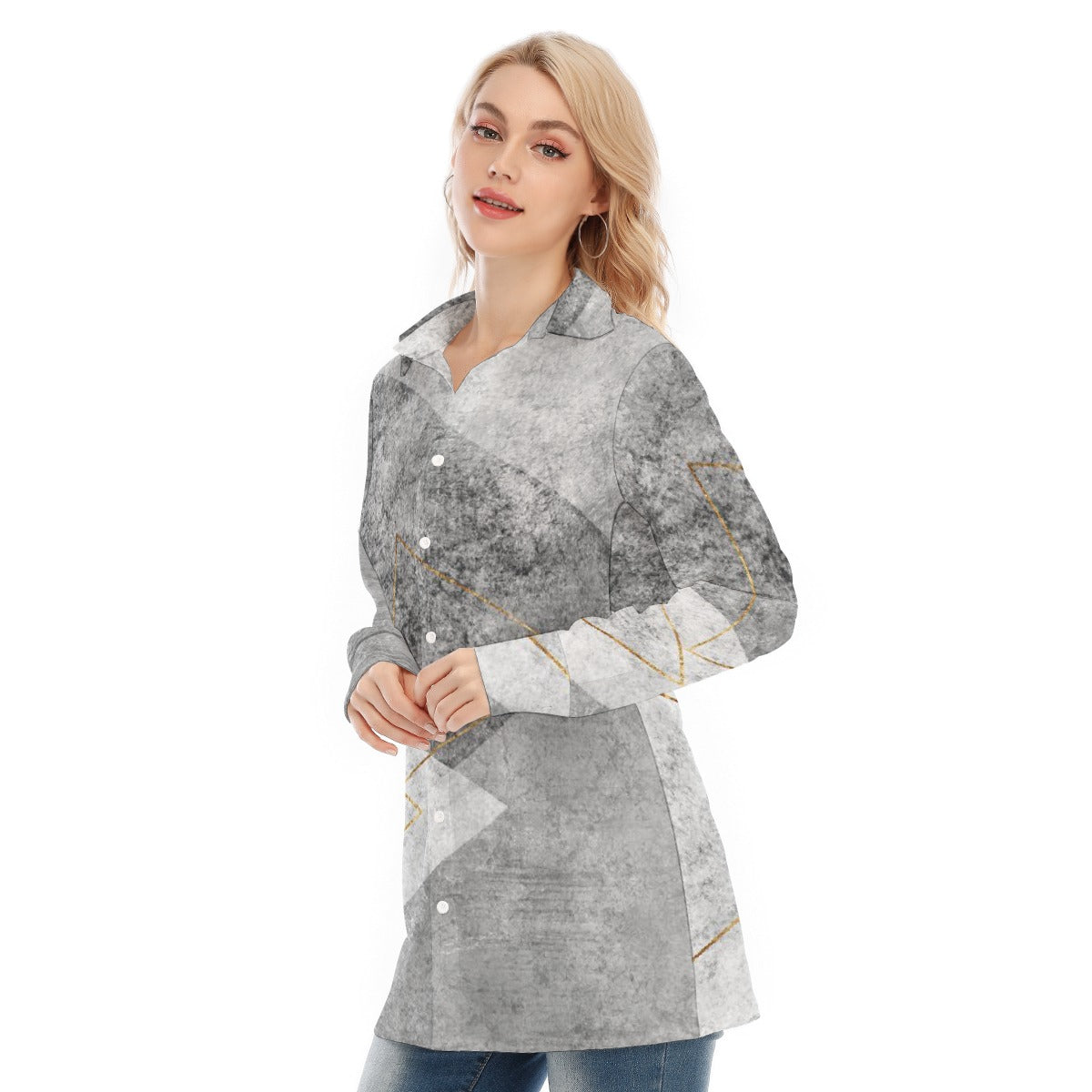 All-Over Print Women's Long Shirt