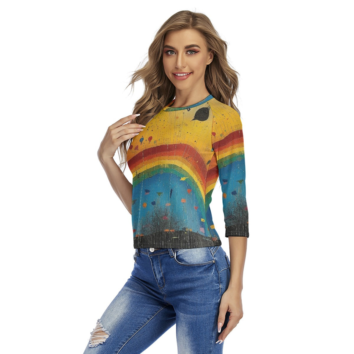 All-Over Print Women's Raglan Sleeves T-shirts