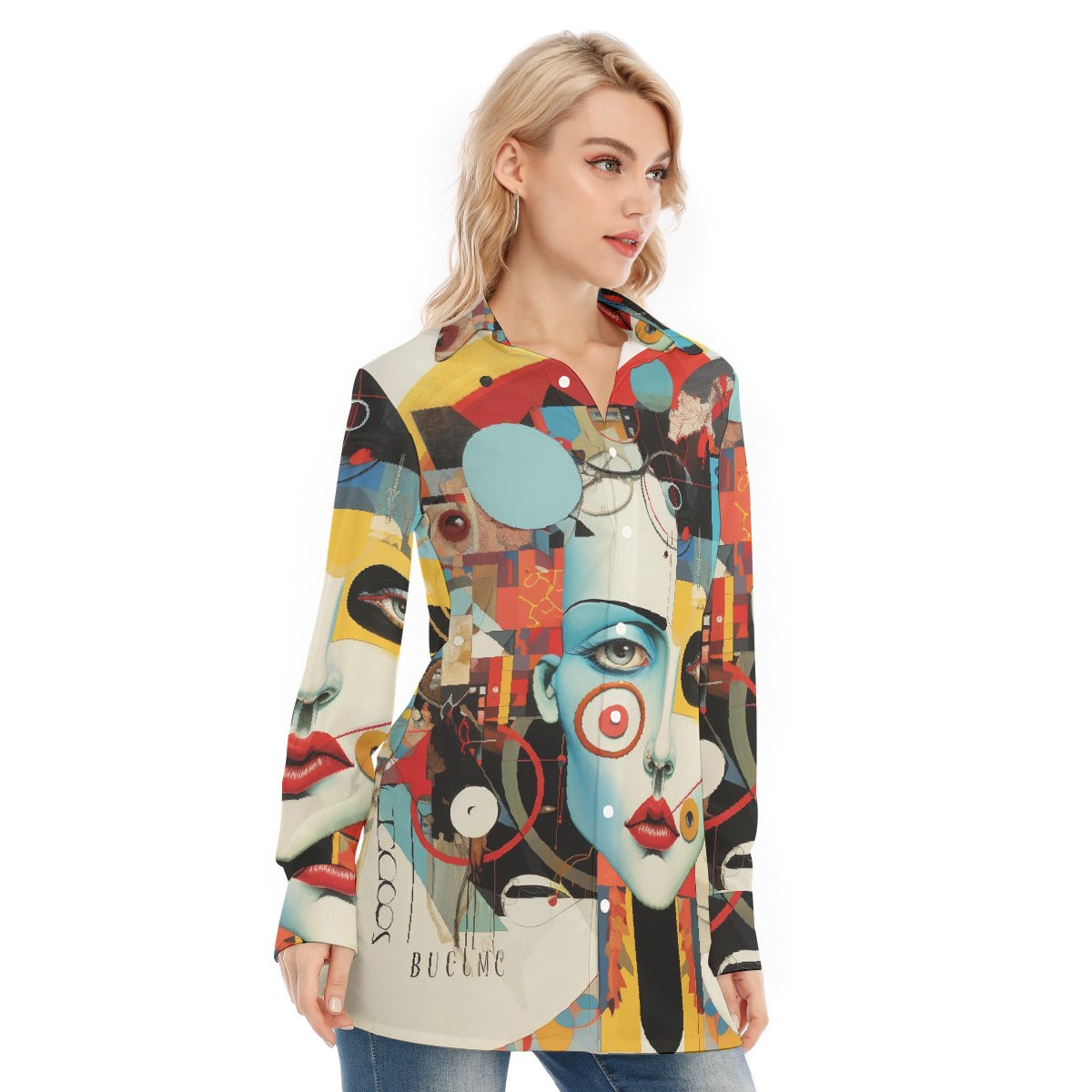 All-Over Print Women's Long Shirt