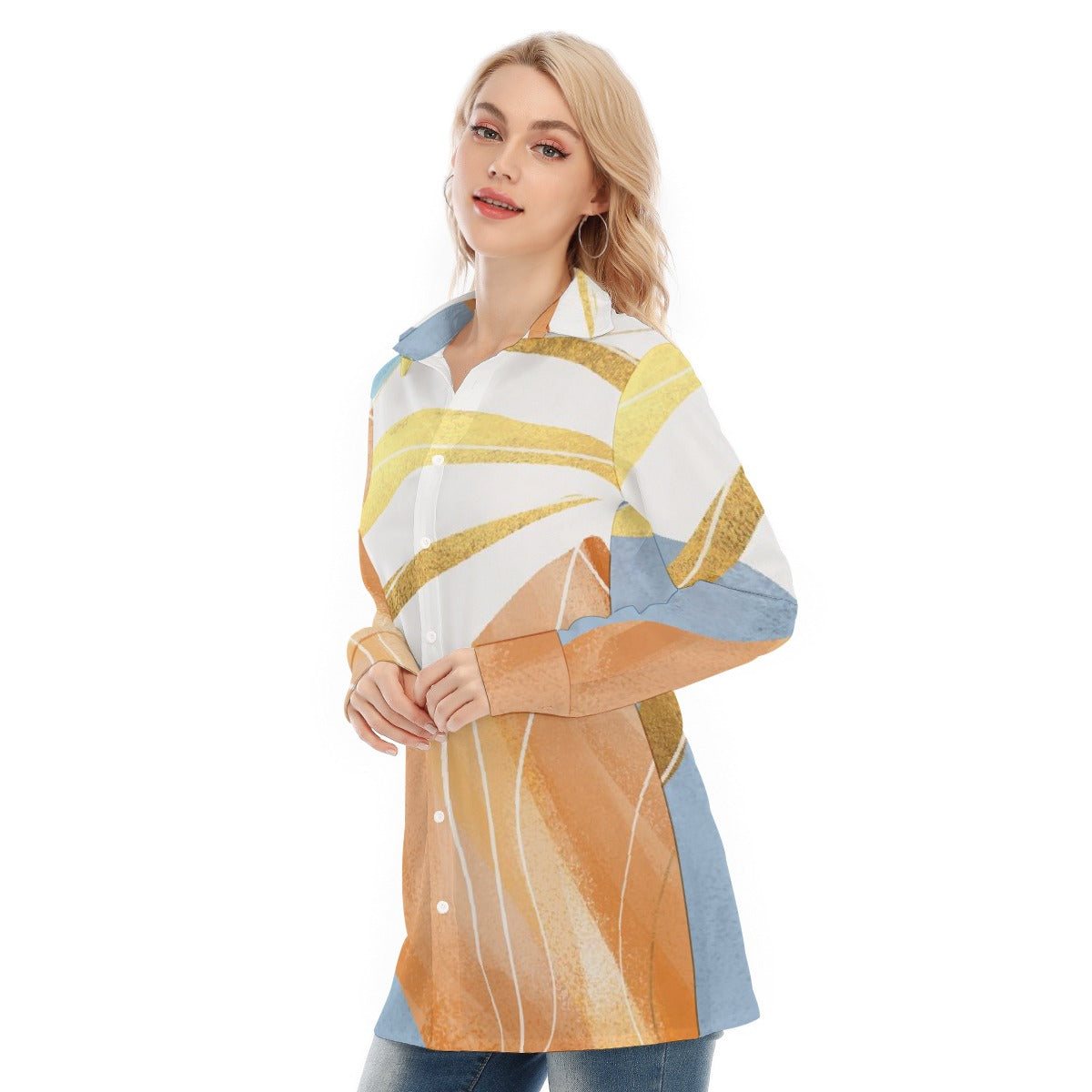 All-Over Print Women's Long Shirt