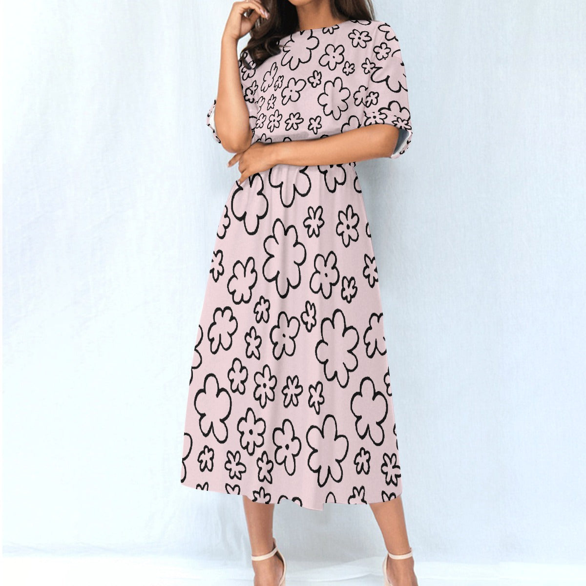 All-Over Print Women's Elastic Waist Dress