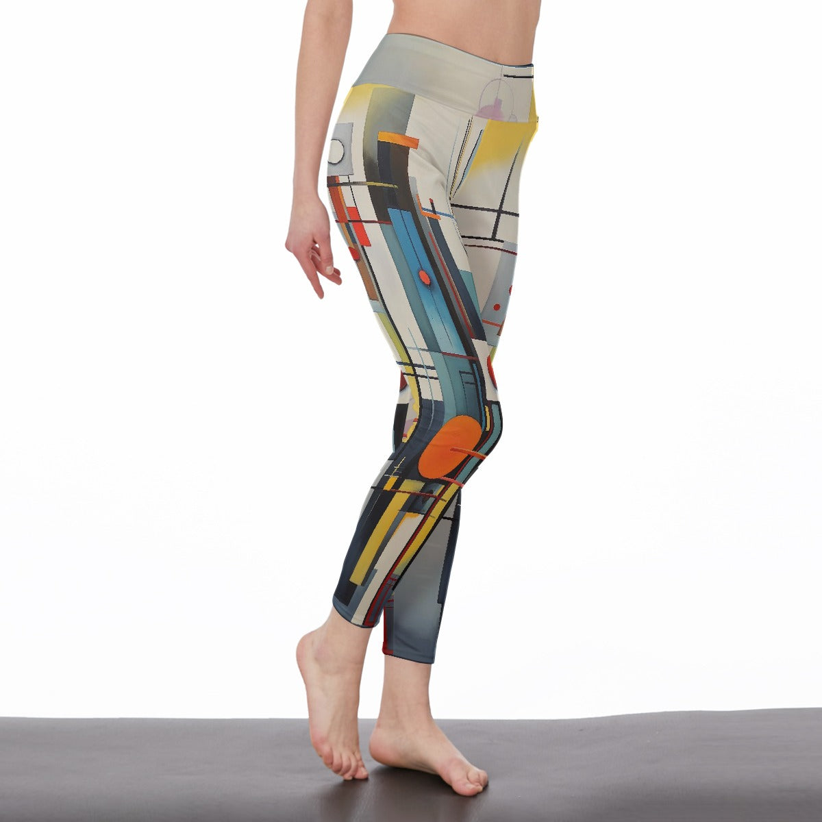 All-Over Print Women's High Waist Leggings | Side Stitch Closure