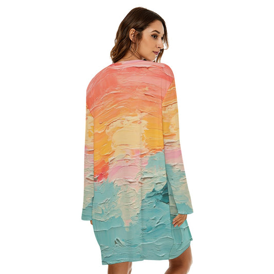 All-Over Print  Women's Loose Crew Neck Dress