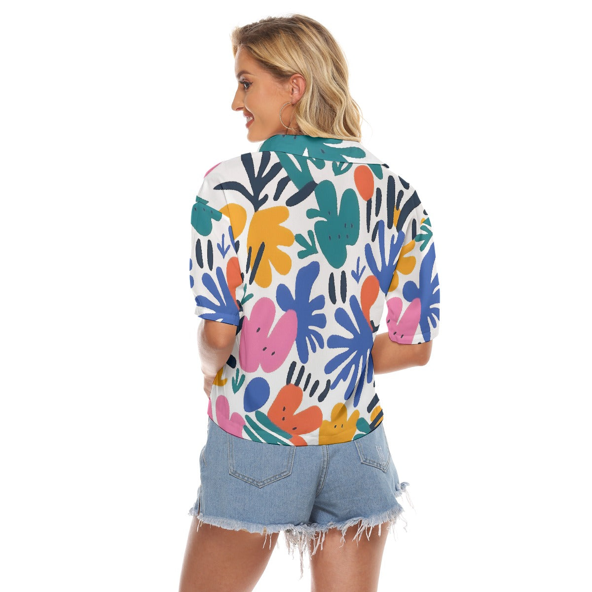 All-Over Print Women's V-neck Shirts