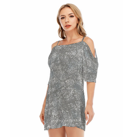 All-Over Print Women's Off-shoulder Cami Dress