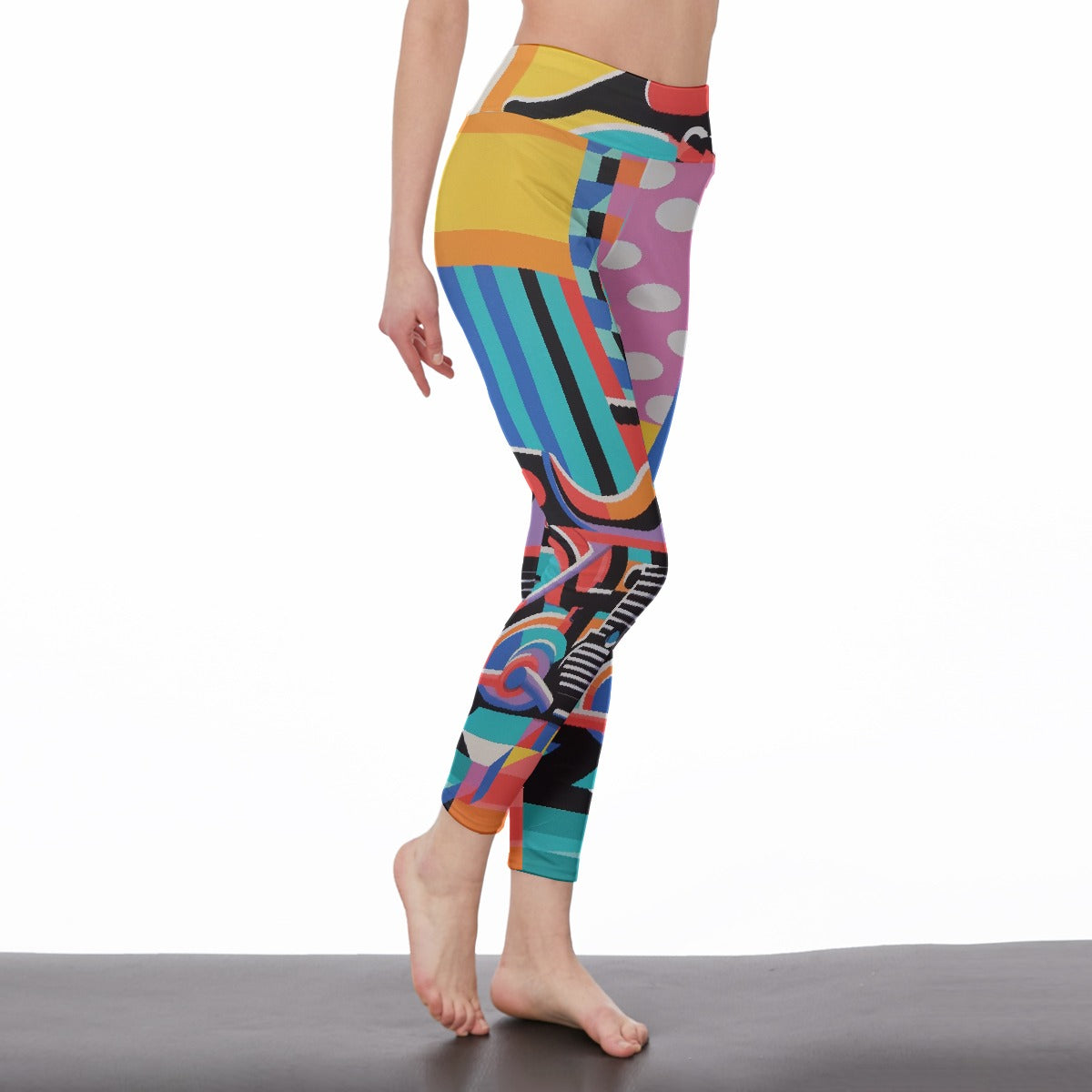 All-Over Print Women's High Waist Leggings | Side Stitch Closure