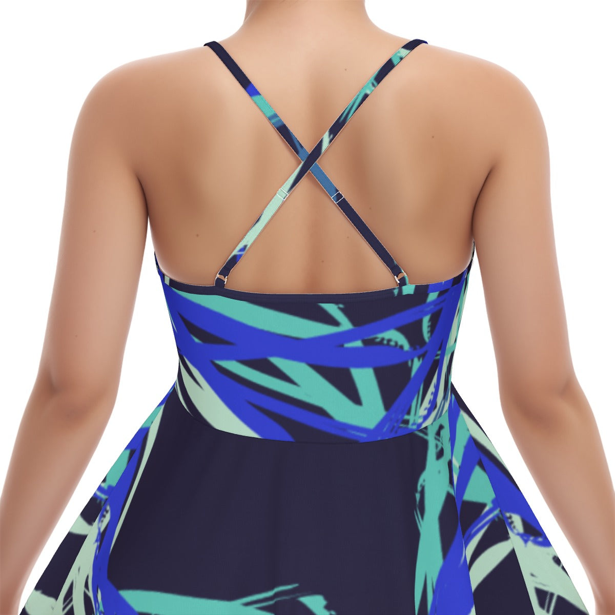 All-Over Print Women‘s Cross Cami Dress