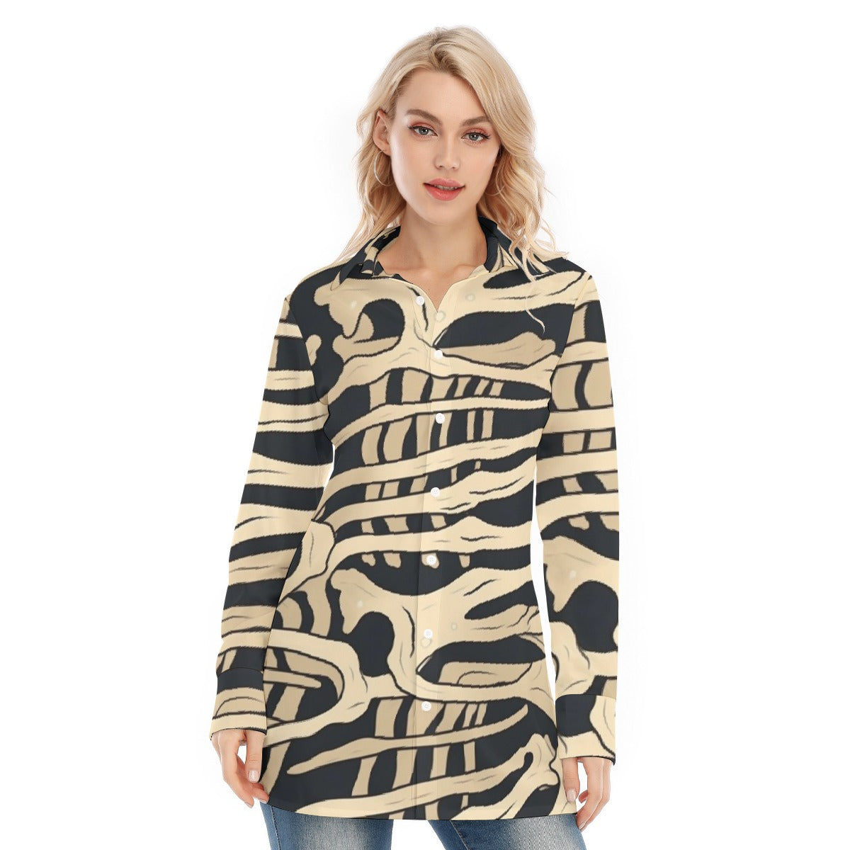 All-Over Print Women's Long Shirt