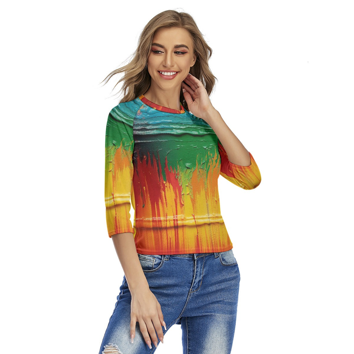 All-Over Print Women's Raglan Sleeves T-shirts