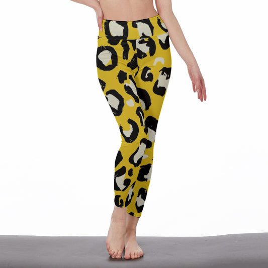 All-Over Print Women's High Waist Leggings | Side Stitch Closure