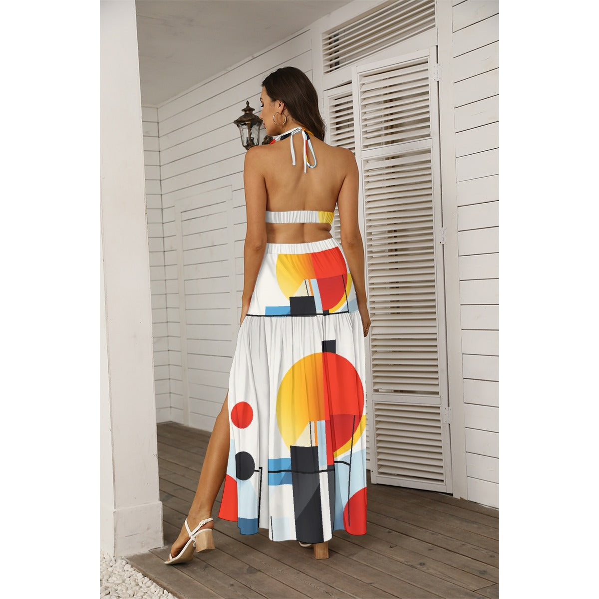 All-Over Print Women's Tie Back Wrap Dress