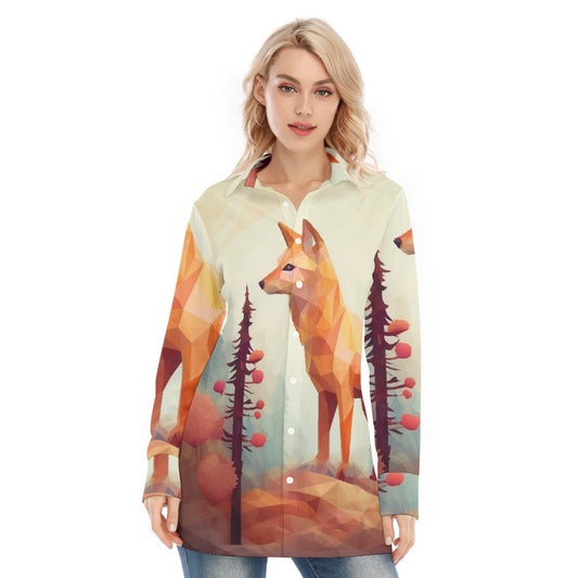 All-Over Print Women's Long Shirt