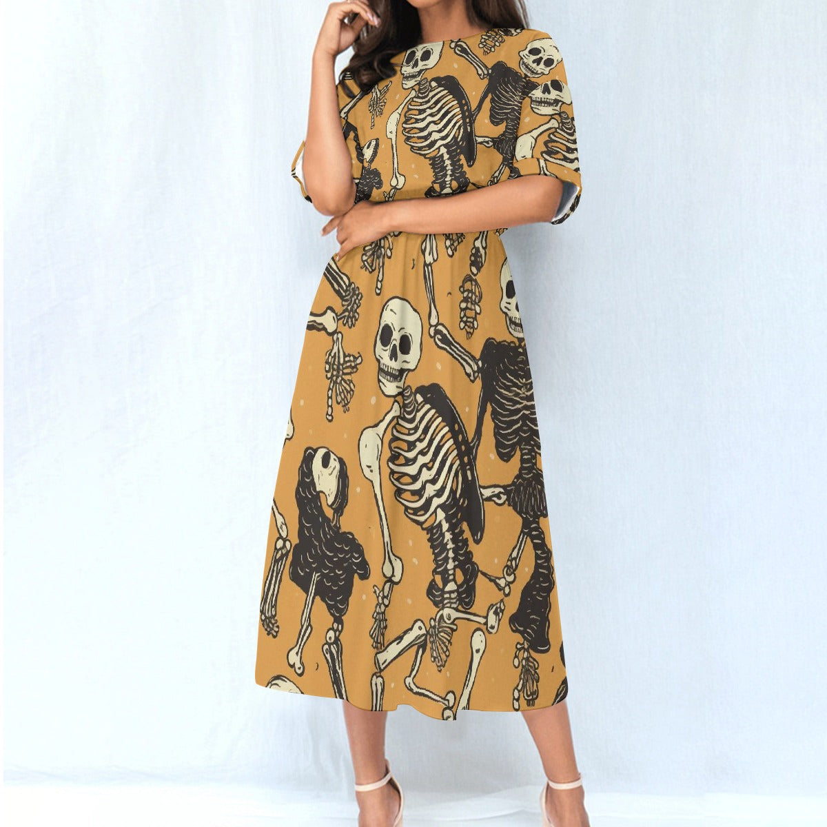 All-Over Print Women's Elastic Waist Dress