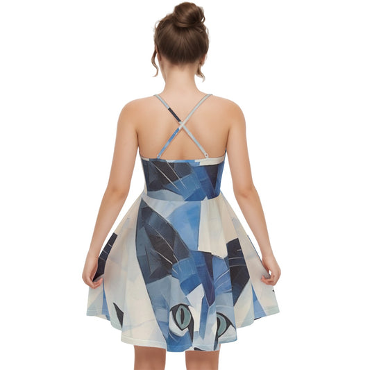 All-Over Print Women‘s Cross Cami Dress