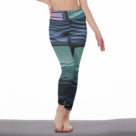 All-Over Print Women's High Waist Leggings | Side Stitch Closure