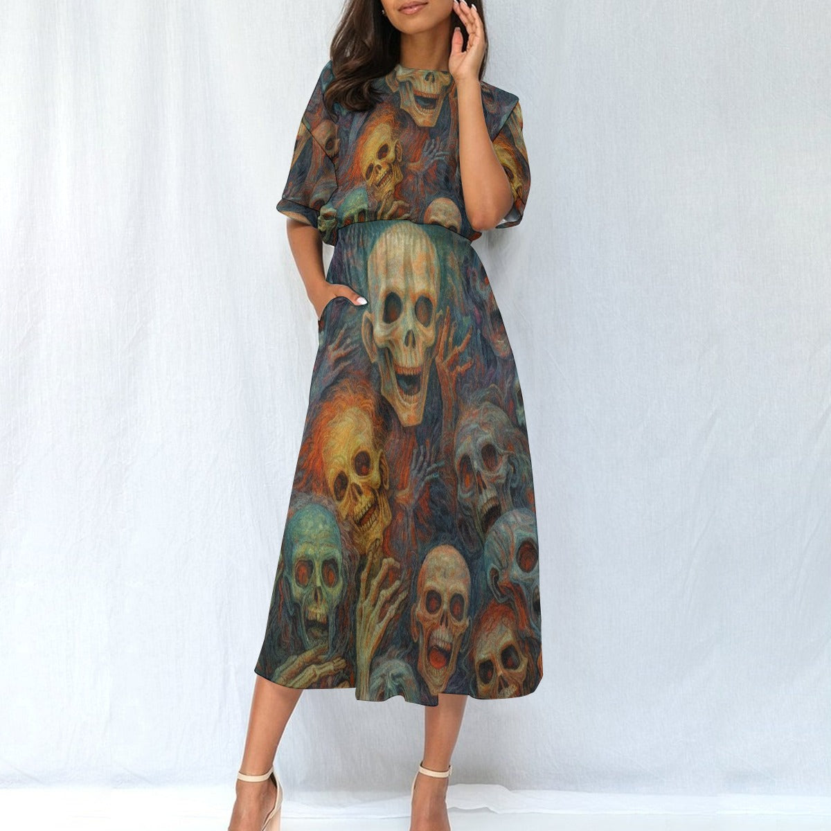 All-Over Print Women's Elastic Waist Dress