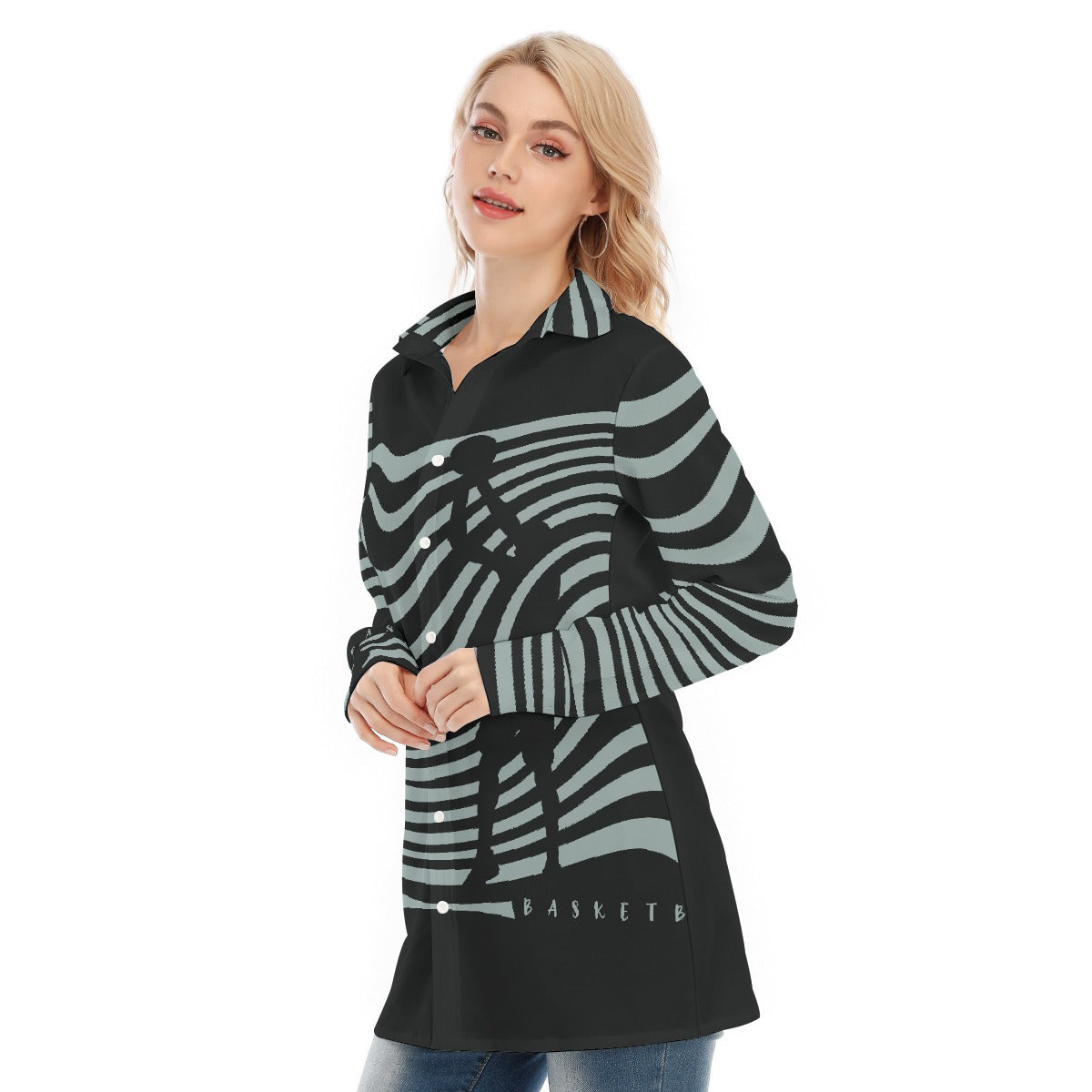 All-Over Print Women's Long Shirt