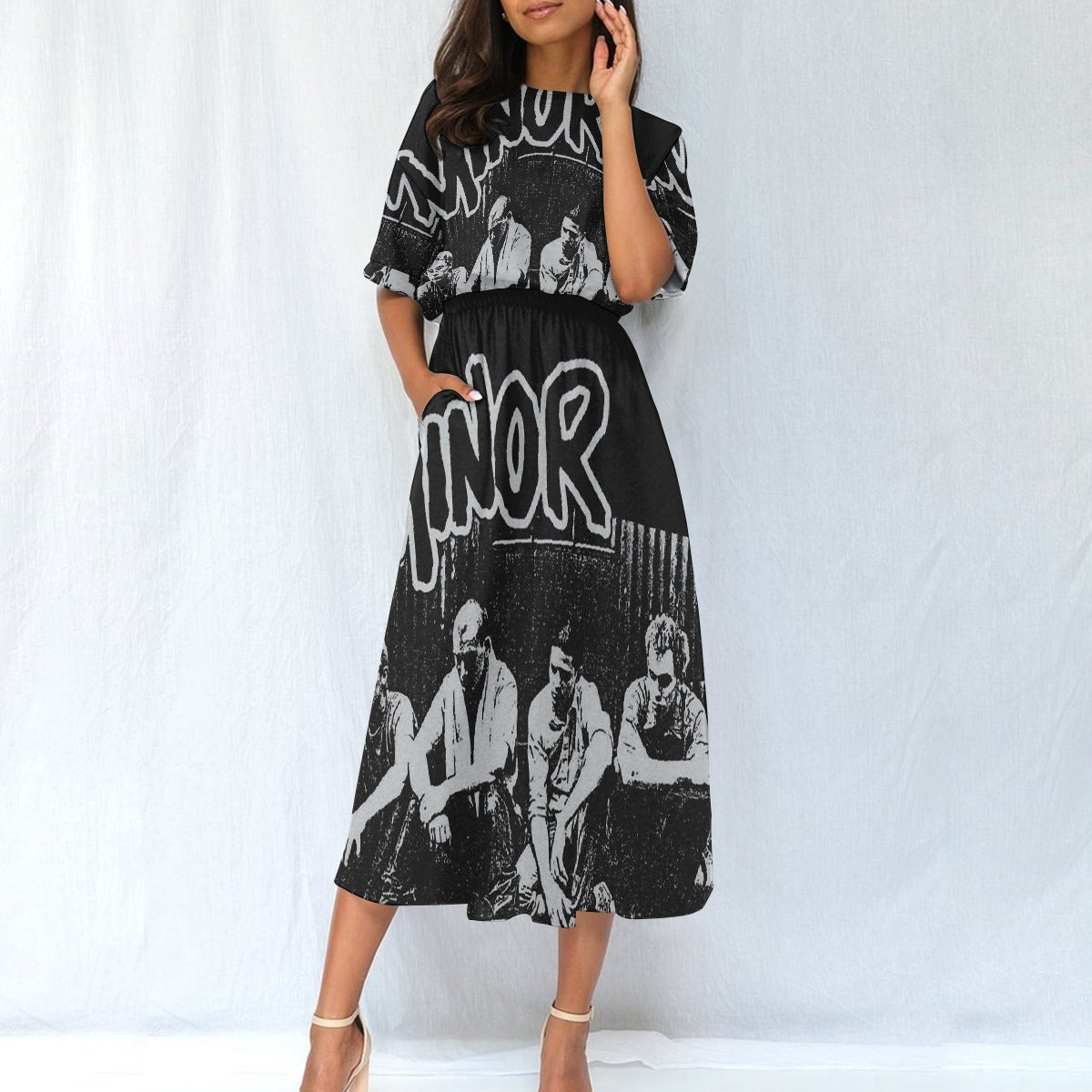 All-Over Print Women's Elastic Waist Dress