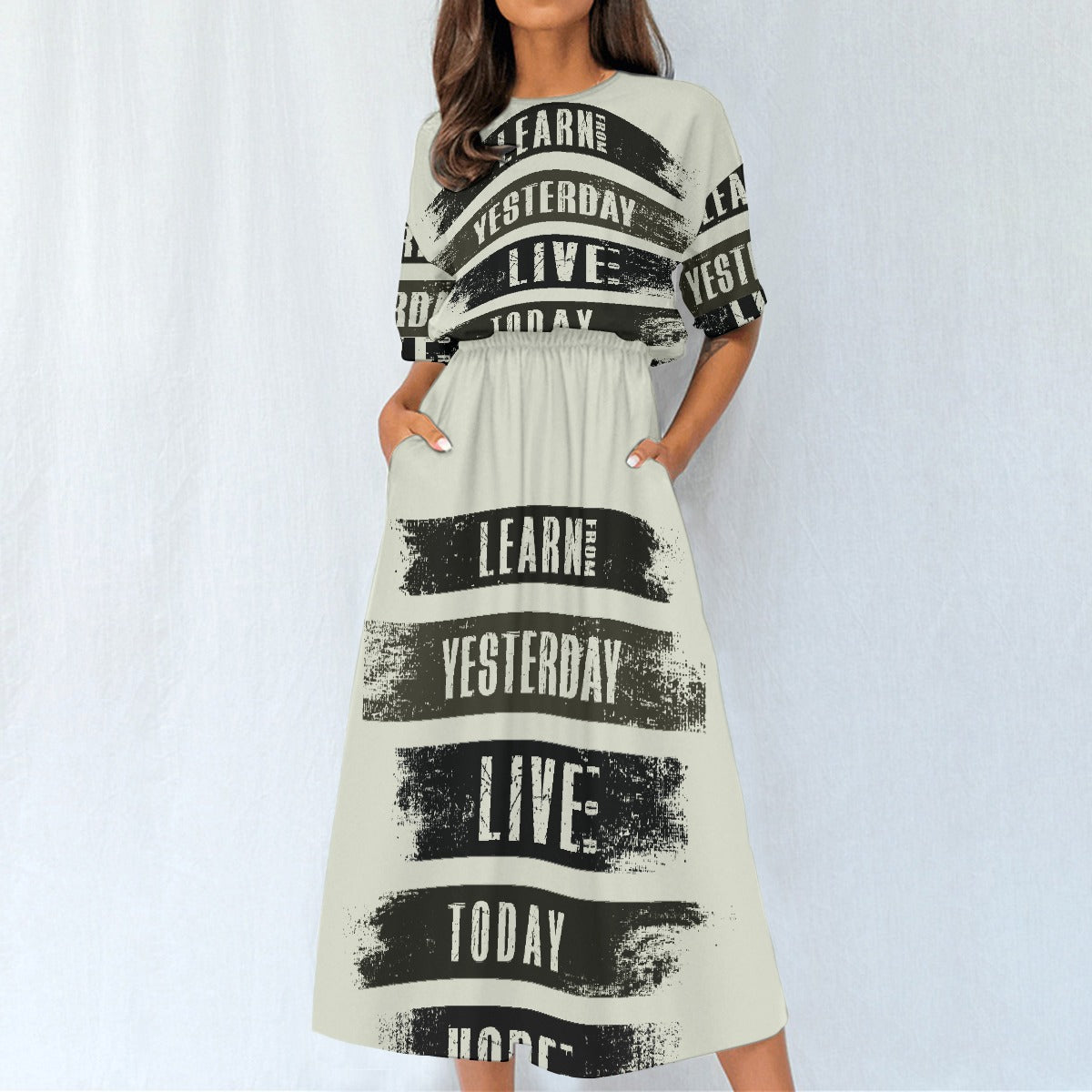 All-Over Print Women's Elastic Waist Dress