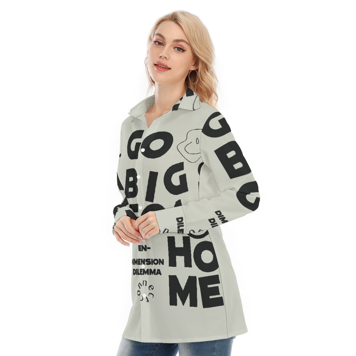 All-Over Print Women's Long Shirt