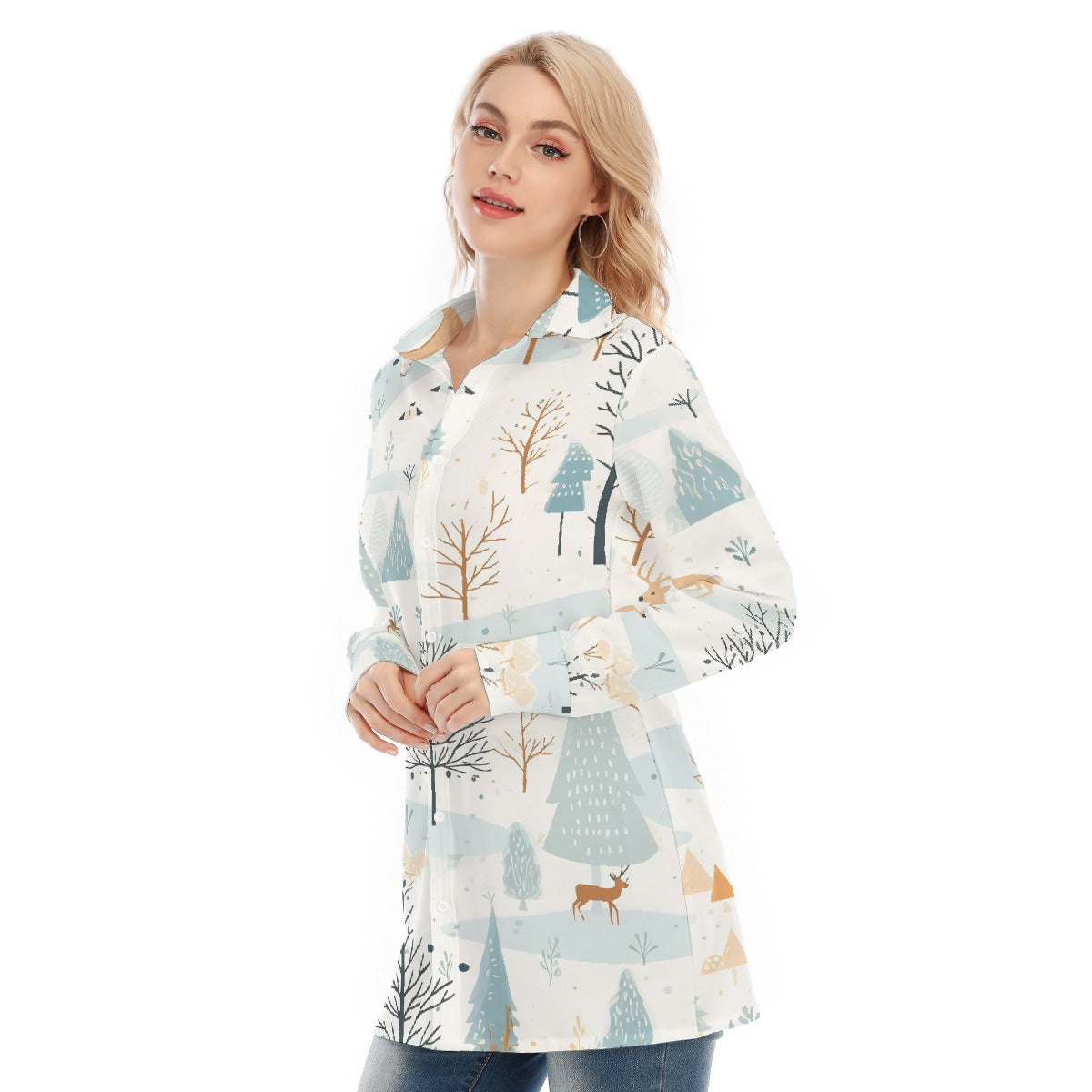 All-Over Print Women's Long Shirt