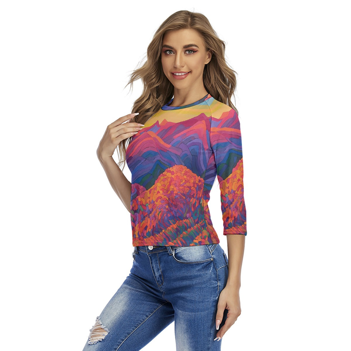 All-Over Print Women's Raglan Sleeves T-shirts