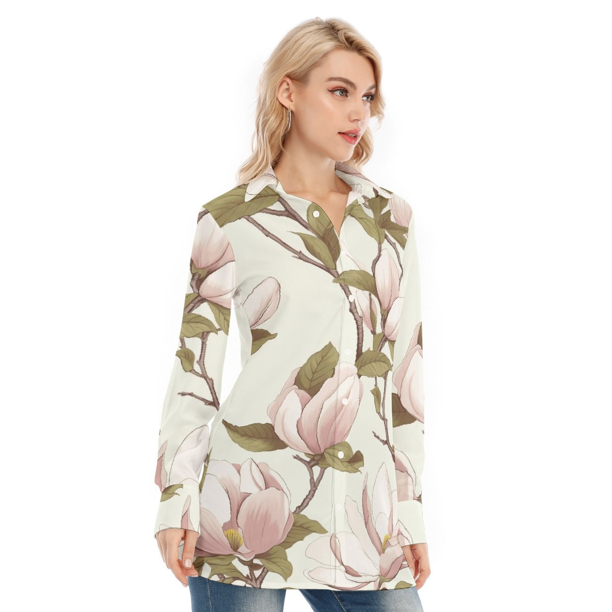 All-Over Print Women's Long Shirt