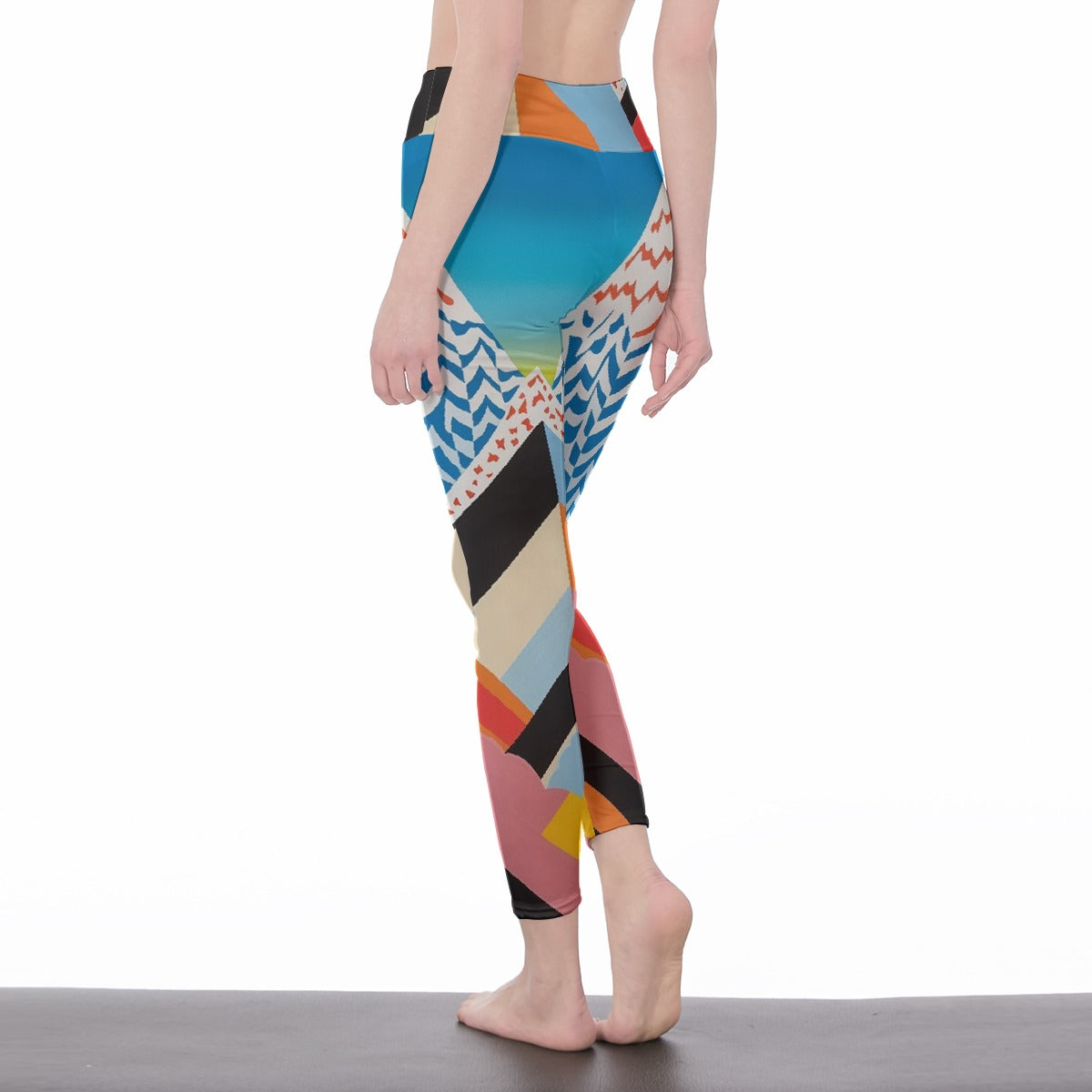 All-Over Print Women's High Waist Leggings | Side Stitch Closure